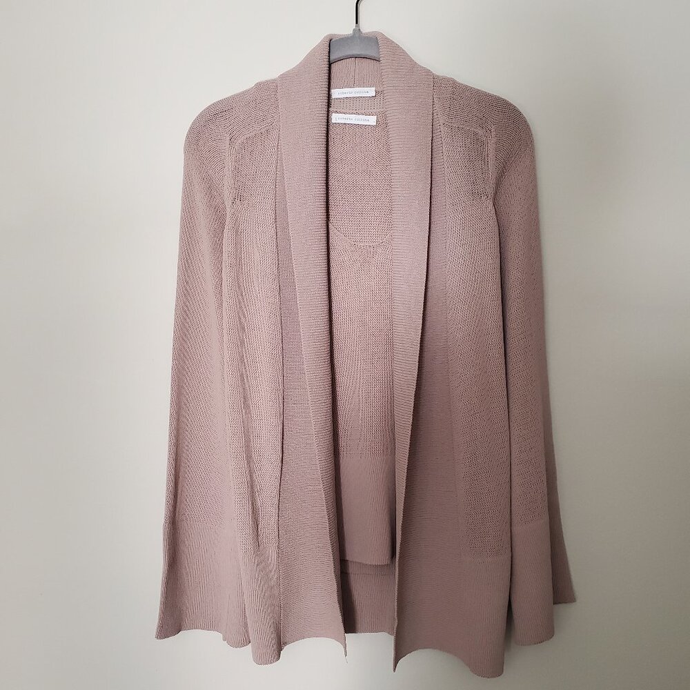 Roberto Collina Made in Italy Fluid Viscose Knit Cardigan & Tank Set, XS/S